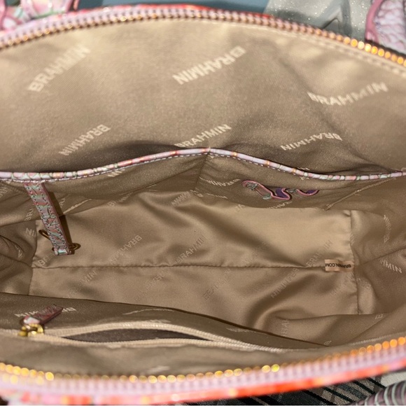 Brahmin Dutchbury Satchel Purse, Daisy Wristlet & Addy Wallet. - Picture 3 of 12